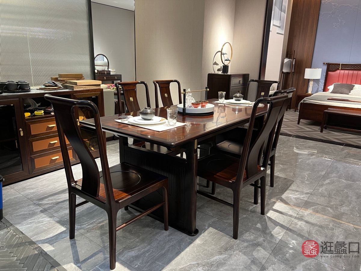 禾·江南新中式家具餐厅餐桌椅HJN020
