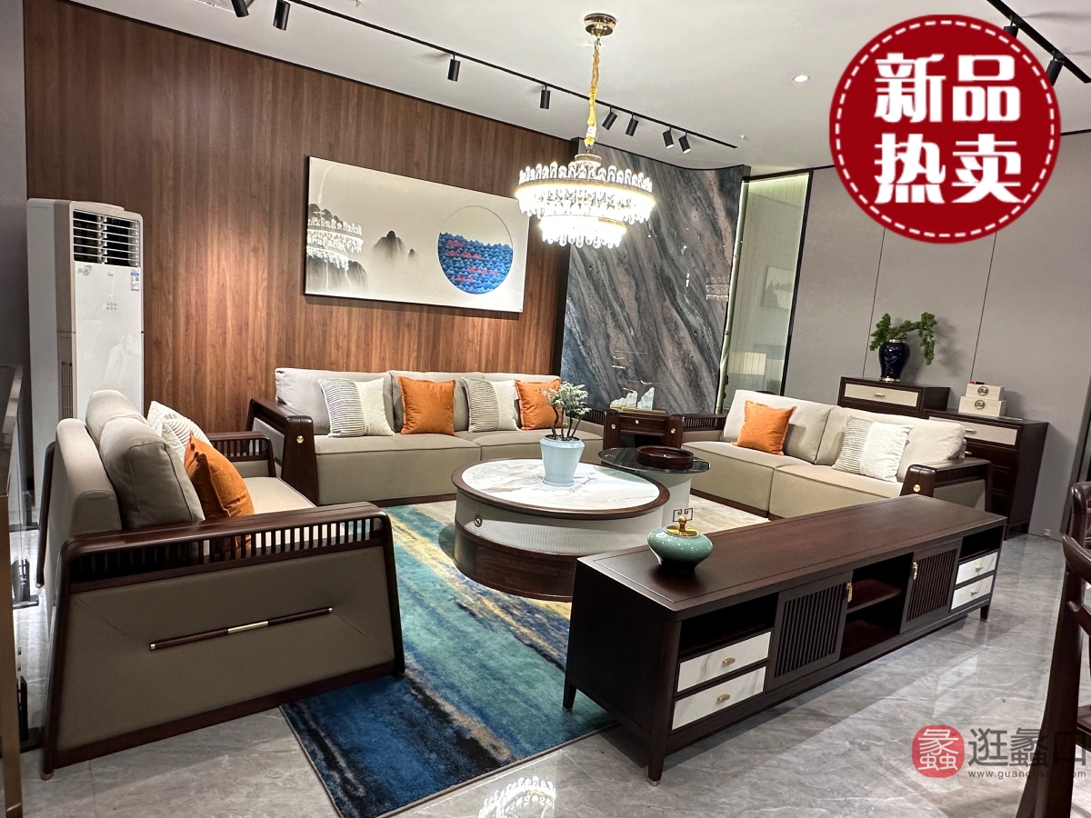 禾·江南新中式家具客厅沙发爱里古夷苏木HJN056