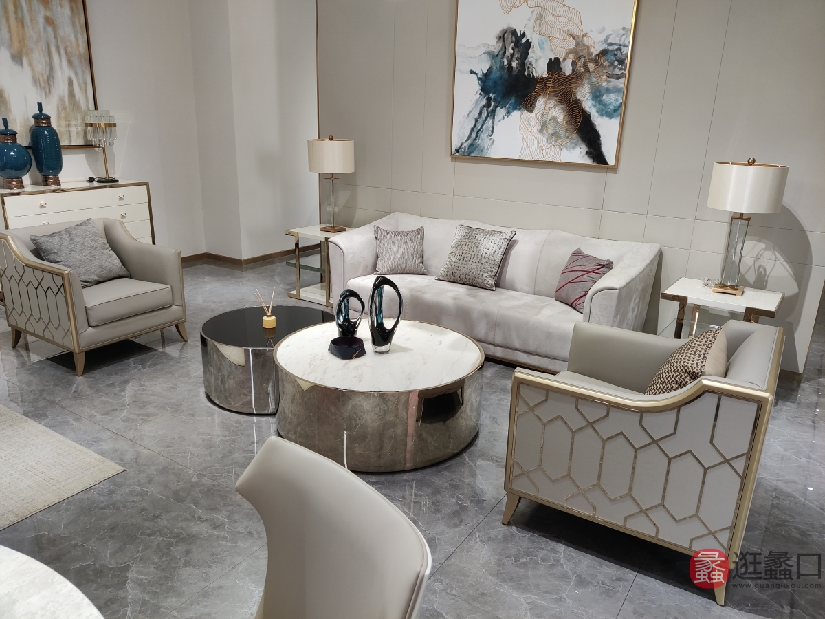 爵典家居·H&T轻奢时尚美式客厅沙发003