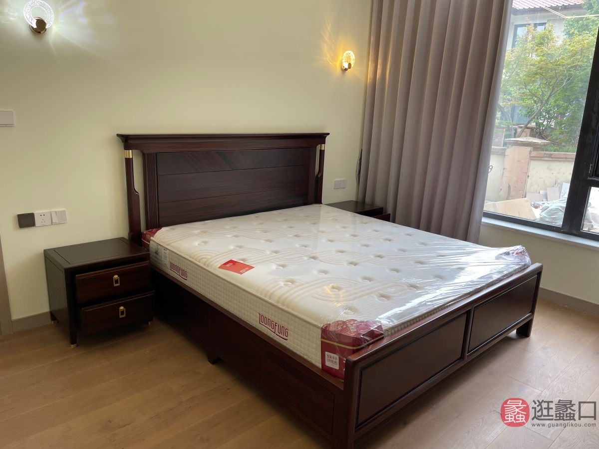 禾·江南新中式家具卧室床爱里古夷苏木HJN081