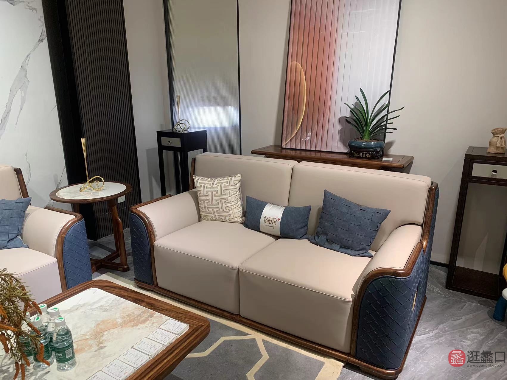 忆匠南新中式家具客厅三人位沙发YJN024