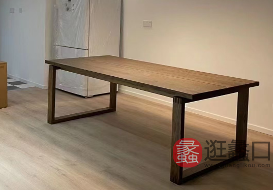 蠡口家具城从师傅北美黑胡桃家具餐厅意式极简餐桌椅CSG036