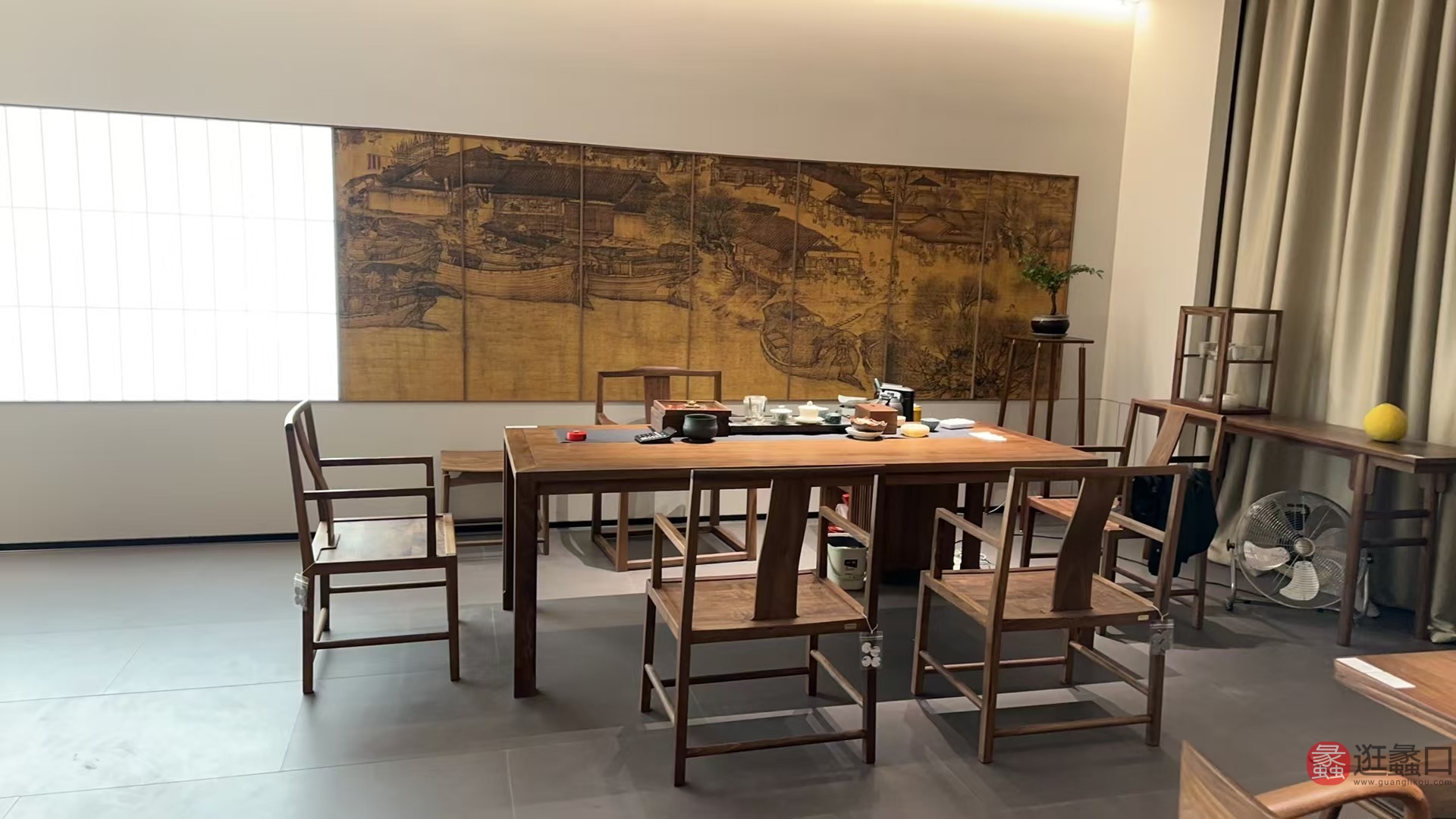 蠡口家具城从师傅北美黑胡桃家具餐厅意式极简餐桌椅CSF065