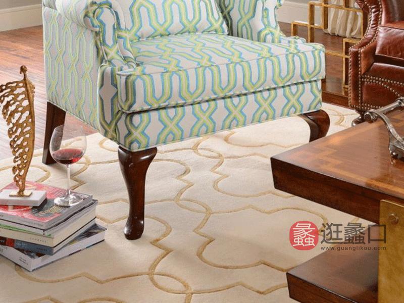 美哈特家具美式客厅休闲椅现代美式实木休闲椅MHT043