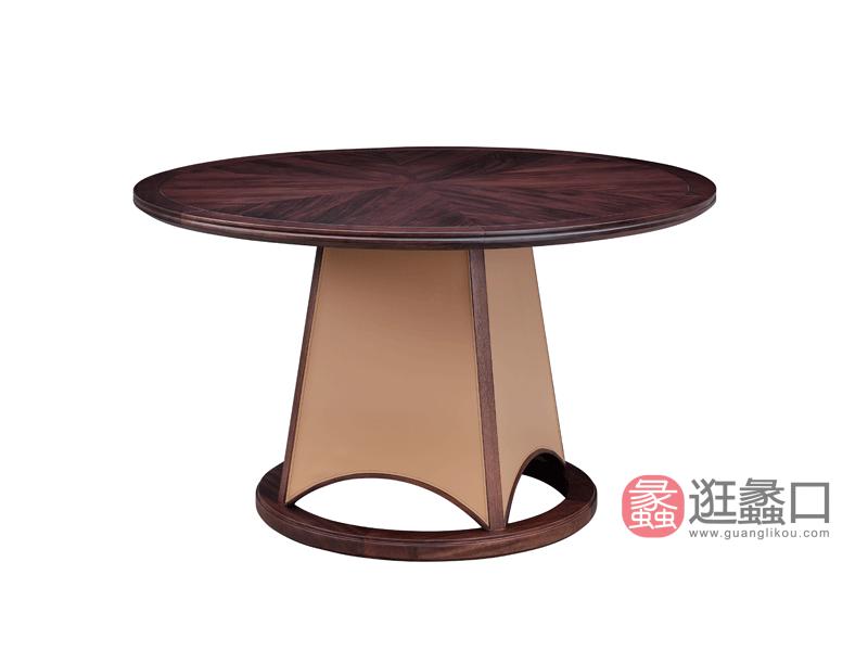 实木圆餐桌M03圆餐桌（不含大理石）