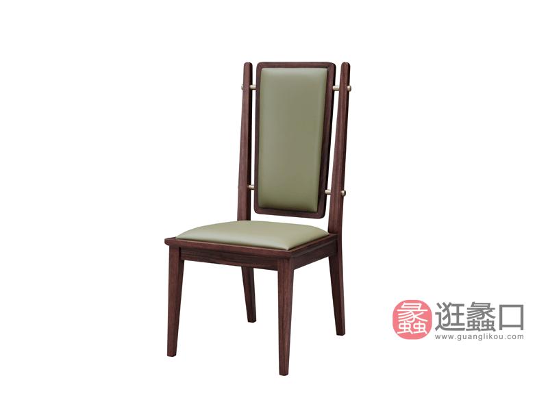 实木餐椅头层皮真皮餐椅M01餐椅