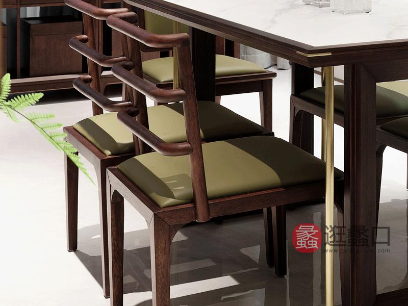 漾木家具工厂直营店餐厅餐桌椅乌丝檀木0660166餐椅