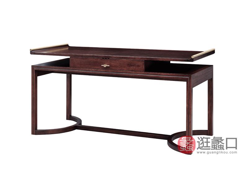 云物·漾木家具工厂直营店新中式书房书桌椅实木书桌M01书桌