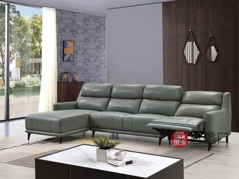 汇垄雅美家具现代真皮沙发电动沙发组合C8909沙发