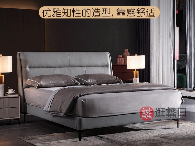 汇垄雅美家具现代时尚软床舒适大床S90床