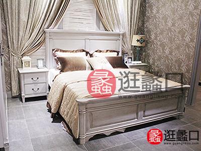 美约·尚品家具美式气派优雅经典实木卧室双人舒适大床