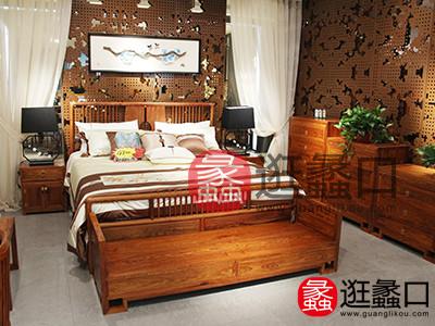 沙隆家具中式简约实木环保卧室双人大床