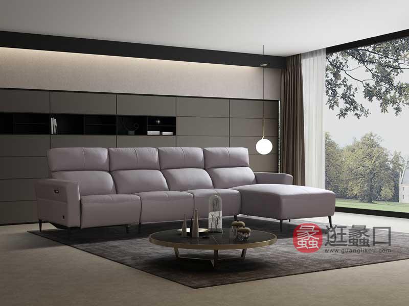 欧宝朗驰家具工厂直营店现代客厅沙发时尚真皮沙发电动功能沙发组合117A9784