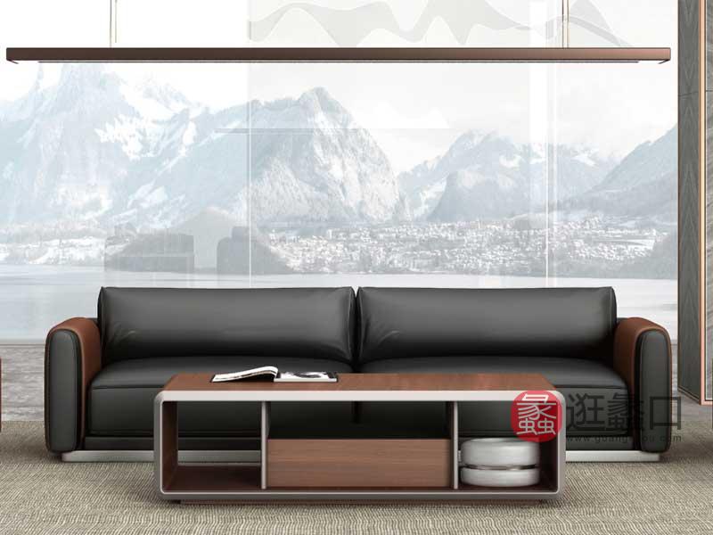 蠡口办公家具现代办公沙发现代办公室沙发舒适皮沙发SF001双座沙发