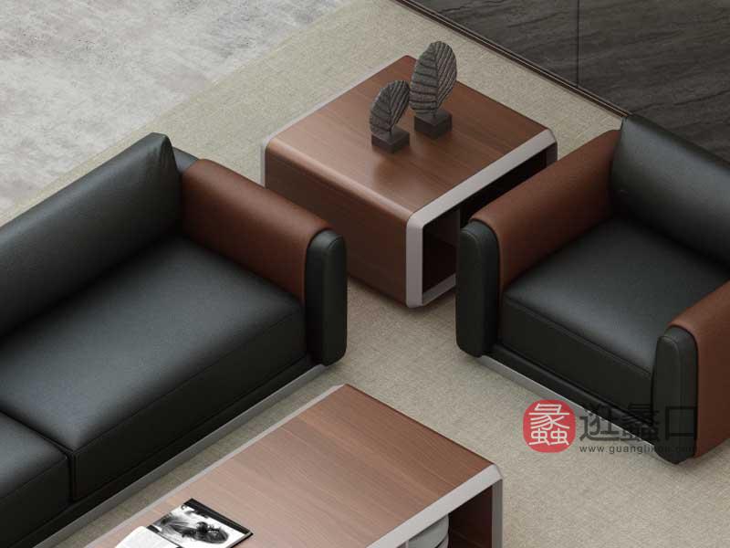 蠡口办公家具现代办公沙发现代办公室沙发舒适皮沙发SF001单座沙发