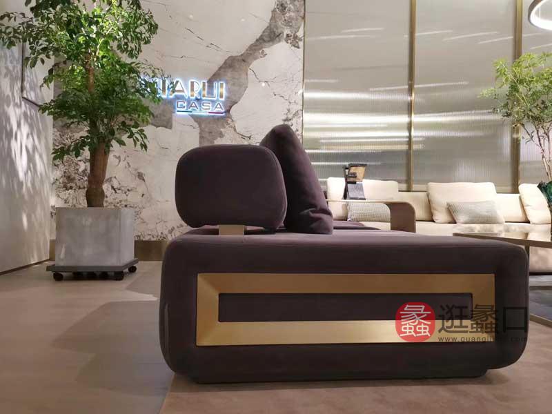健辉家居·夏睿国际·范家具轻奢客厅沙发轻奢时尚进口牛皮沙发组合XRF079