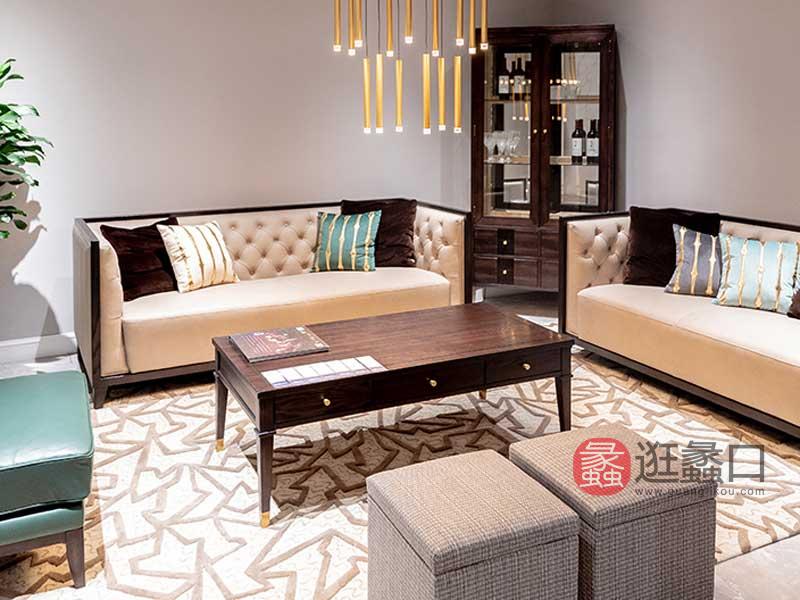 迦南·时尚家现代美式极简客厅沙发