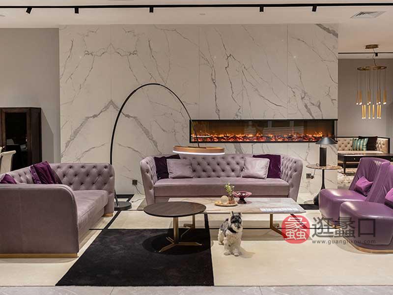 迦南·时尚家现代美式极简客厅沙发