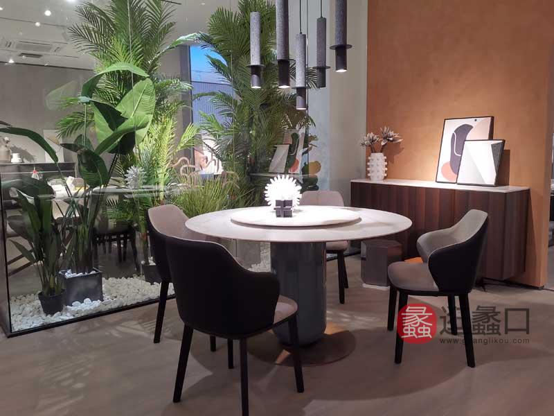 欧宝朗驰家具工厂直营店大理石意式极简餐厅餐桌椅LC018