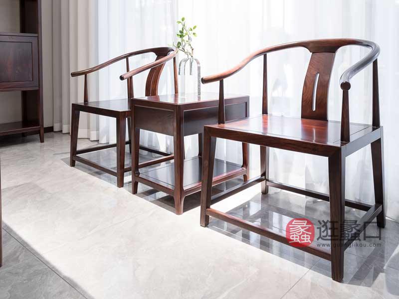木杩家具新中式书房茶台茶桌椅实木茶桌茶椅书椅MM013