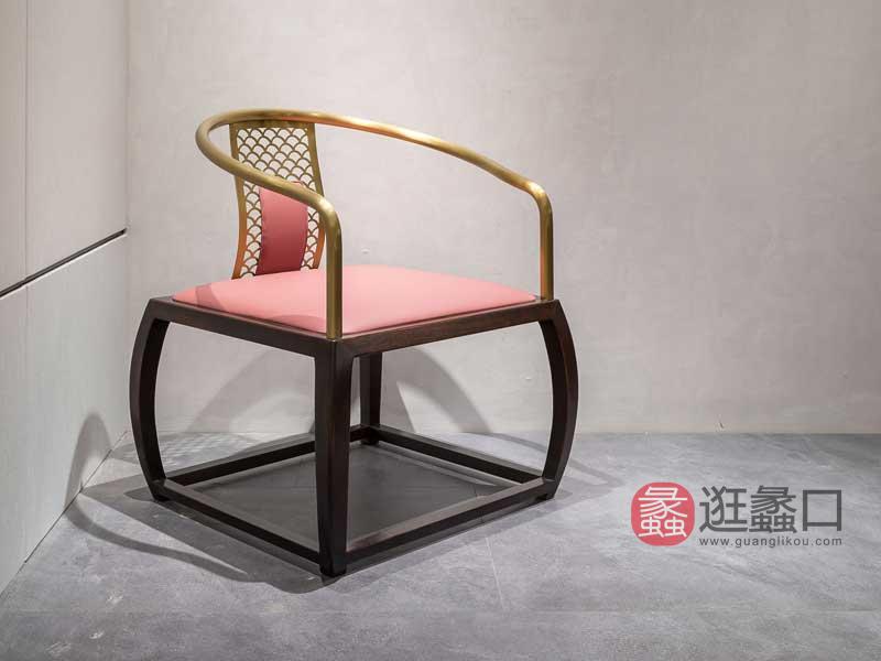 新中式休闲椅实木休闲椅MM019