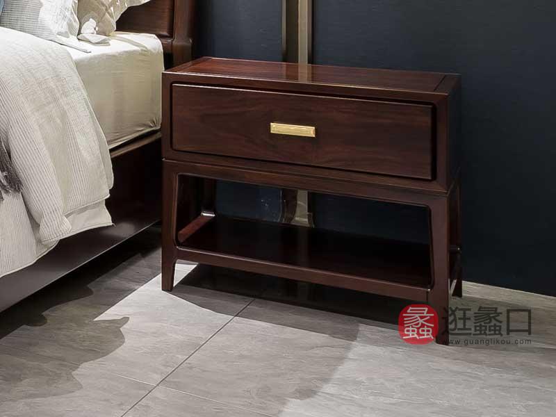 新中式实木床头柜MM028