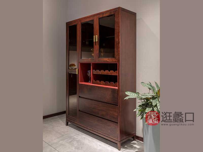 新中式高档实木酒柜MM055