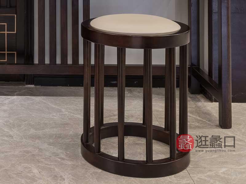 高端新中式实木梳妆台梳妆凳MM063