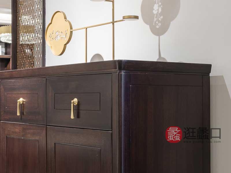 新中式高端实木储物柜餐边柜装饰柜MM065