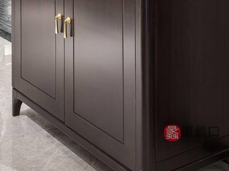新中式高端实木储物柜餐边柜装饰柜MM065