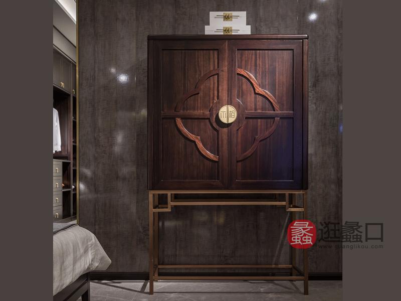 木杩家具新中式客厅实木衣柜装饰柜储物柜MM075
