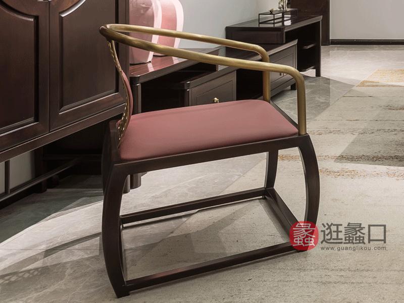 新中式高端实木休闲椅MM084