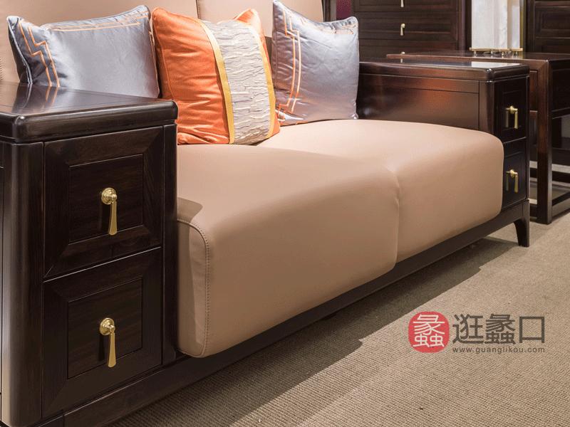 木杩家具新中式客厅沙发实木沙发组合实木茶几MM093