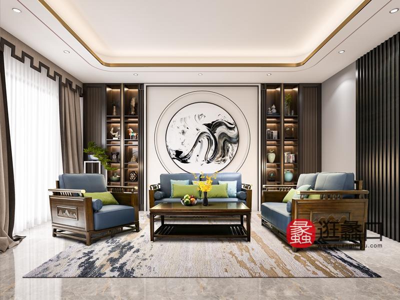 应氏家居-新中式系列新中式客厅沙发YS005