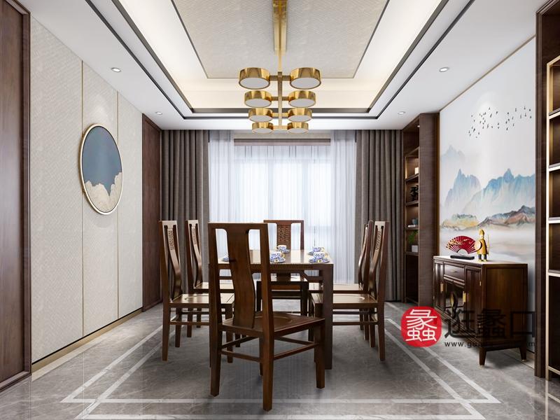 应氏家居-新中式系列新中式餐厅餐桌椅YS011