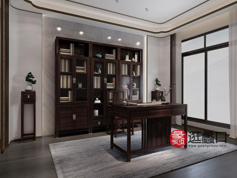 应氏家居-新中式系列新中式书房书桌椅YS013