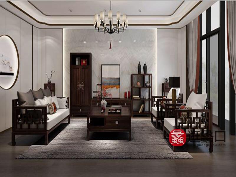 应氏家居-新中式系列新中式客厅沙发YS014
