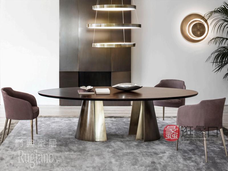 爵典家居·Rugiano家具板木意式极简餐厅餐桌椅RG35