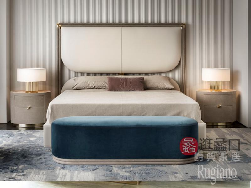 爵典家居·Rugiano家具意式现代极简卧室床RG020