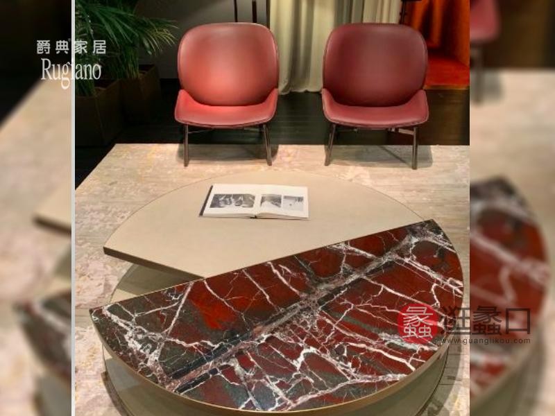 爵典家居·Rugiano家具意式现代极简客厅创意茶边几和休闲椅RG15