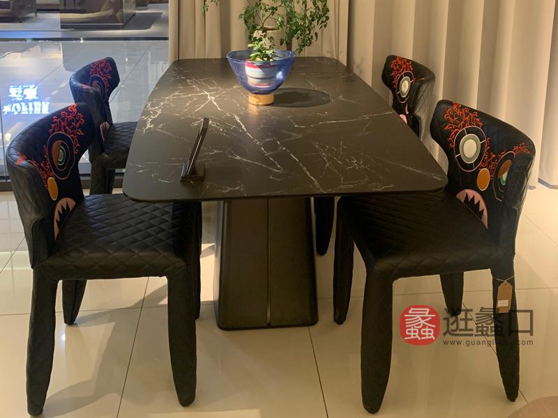 紫荆花家居现代餐厅餐桌椅时尚餐桌餐椅ZJH006