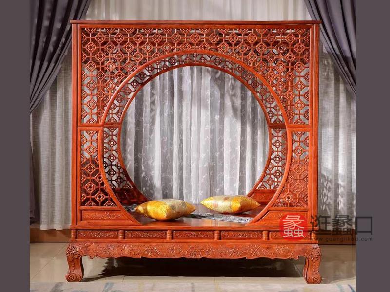 中式古典红木床实木大床双人床YHT010