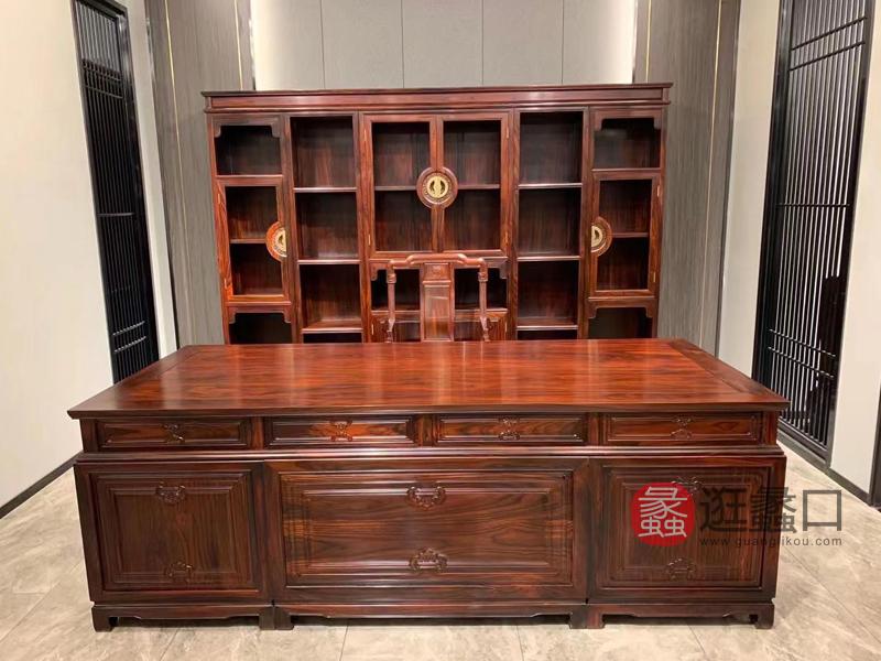 中式古典书房书桌书椅书柜组合YHT013