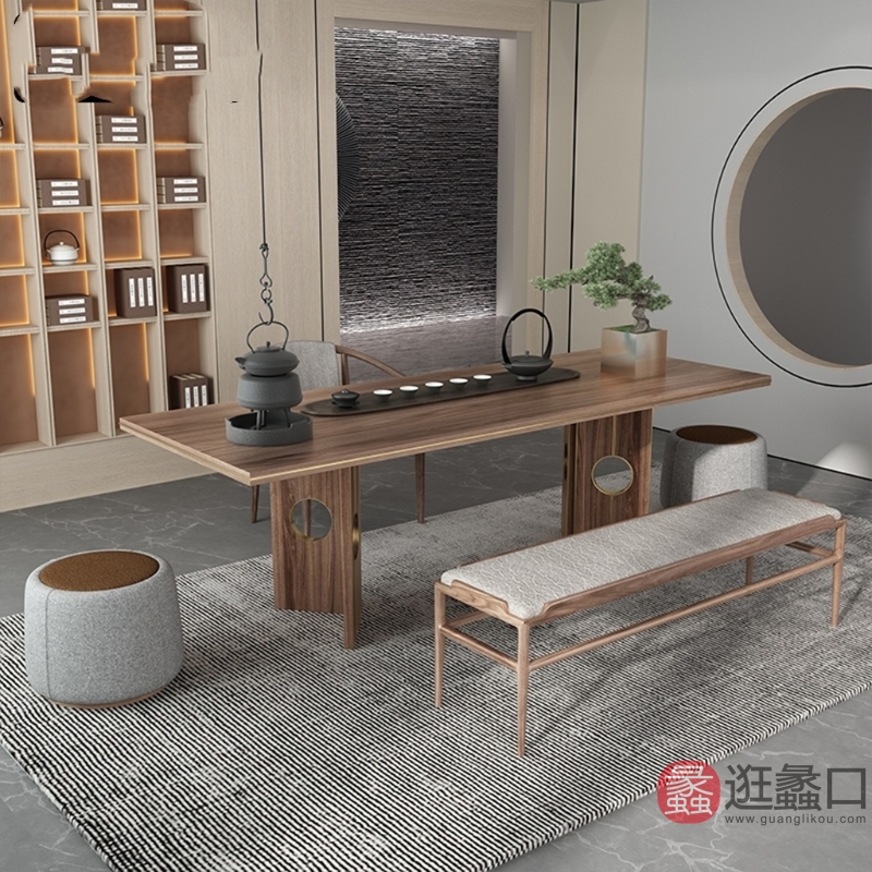 裕沁庭茶空间全品类家具优选空间定制家具实木中式茶室会所商业空间