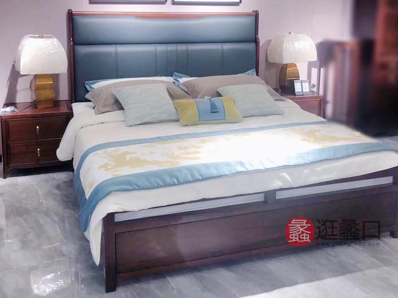 新中式实木床双人床9206床