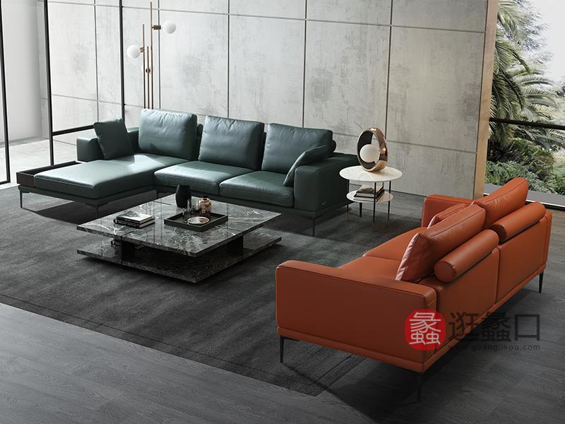 欧宝朗驰家具工厂直营店意式极简客厅沙发117A0170沙发