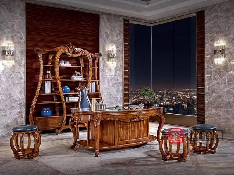 【圣美至尊家具】欧式卧室非洲进口乌金木实木书桌