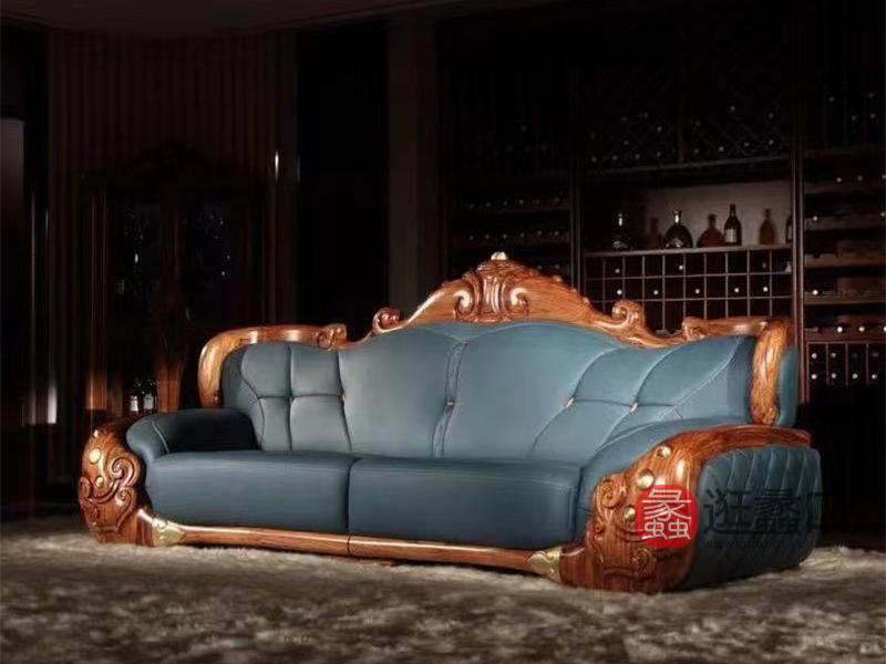 【圣美至尊家具】欧式卧室非洲进口乌金木实木沙发
