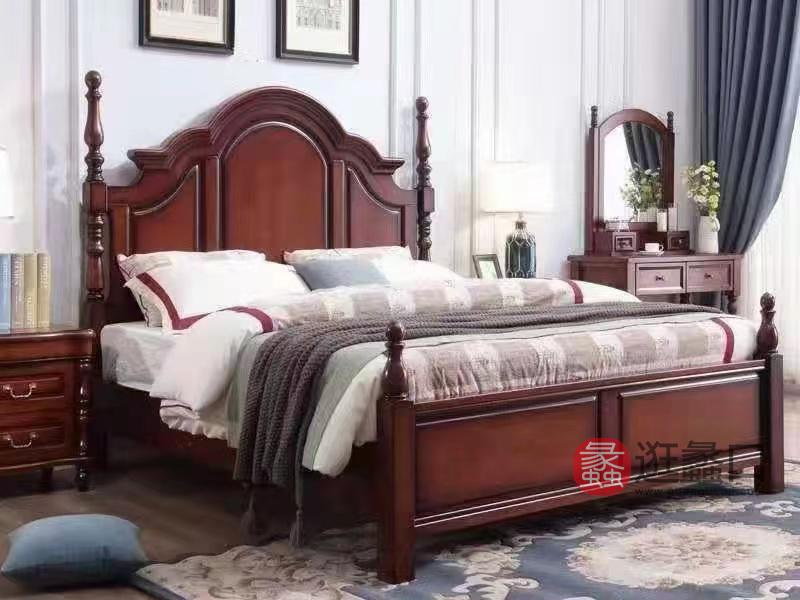 弗莱克家具新古典实木家具卧室床