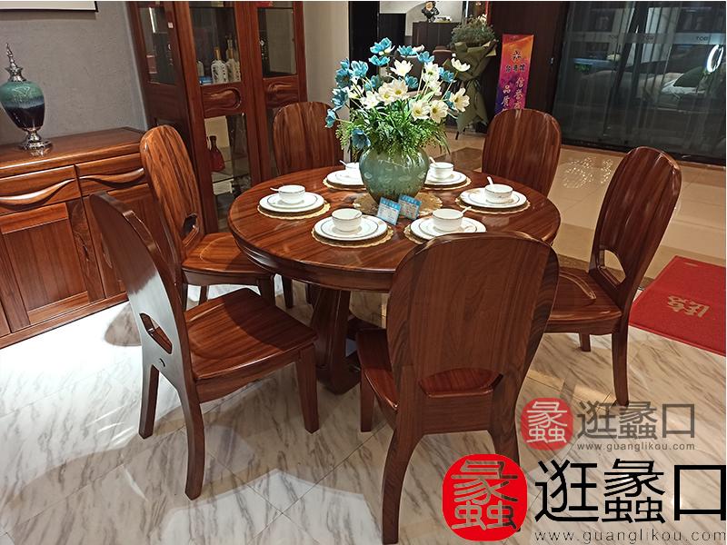 红瑞德新中式餐厅餐桌椅